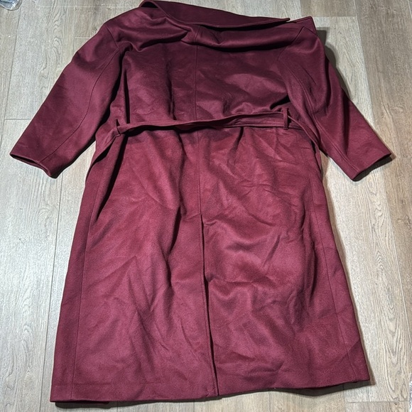 NWT! Banana Republic Red Cherry Jam Oversize Wool-Cashmere Wrap Coat - 🔹 - Picture 10 of 10